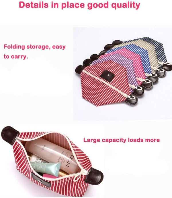 THTAJ 2 Pack Make Up Bag for Traveling,Preppy make up bag,Toiletry Bag,Nylon Cosmetic Bag,Light Pink Makeup Bag,Skin Care Bag，Tiny Makeup Bag