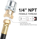 Hromee Lock on Air Chuck, Heavy Duty Closed Flow Tire Chuck, 1/4" FNPT for Tire Inflator and Standard Bore Valve Stem Quick Connector