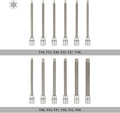 EMENTOL 12PCS 3/8" Drive Extra Long Torx Bit Socket Set, CR-V, S2 Steel, 5.9" Length Star Bit Socket Set, T10 - T60 12PCS Extra Long Torx Bit