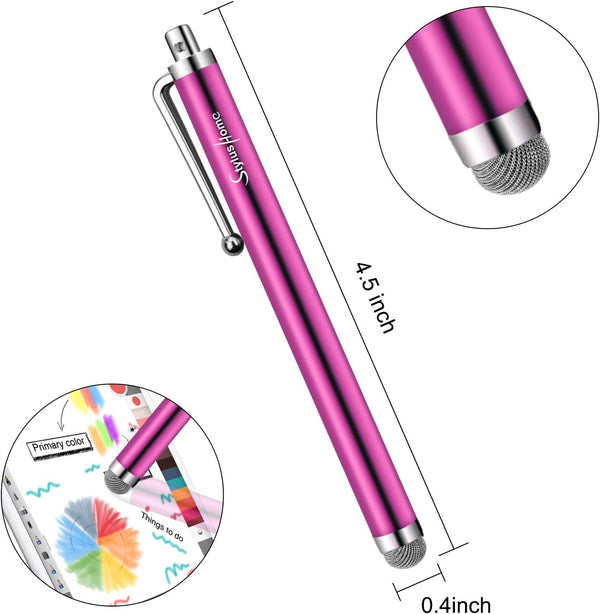 10 Pack Stylus Pens for Touch Screens, Mesh Fiber Tip Stylus Pens for ipad iPhone Tablets Samsung All Precision Capacitive Universal Touch Screen