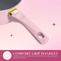 Paris Hilton Epic Nonstick Pots and Pans Set, Multi-layer Nonstick Coating, Tempered Glass Lids, Soft Touch, Stay Cool Handles, Made without PFOA,
