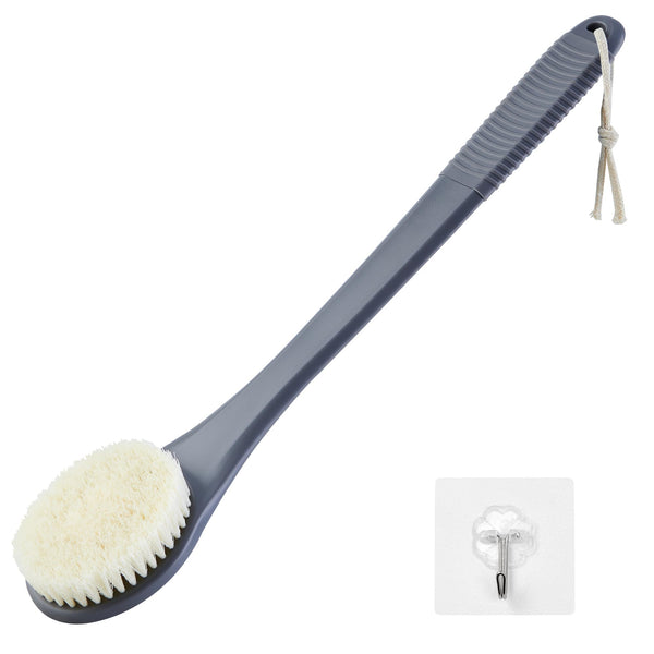Back Scrubber for Shower, Shower Body Brush for Cleaning with Long Handle for Showering, 17 Inch Back Washer Exfoliator for Shower Men Women with