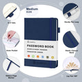 JUBTIC Password Keeper Book with Alphabetical Tabs. Medium Size Password Book for Seniors, Internet Website Address Log in Detail. Hardcover