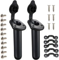 2 Pack Kayak Deck Flush Mount Fishing Rod Holders and Cap Cover for Boat, Canoe and Tackle Accessory Tool