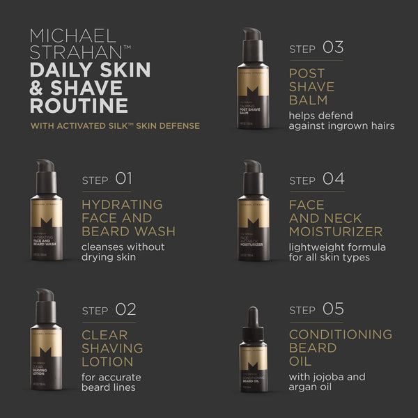 Michael Strahan Conditioning Beard Oil Men’s Grooming and Skincare for Dry, Sensitive Skin | Moisturizing, Smoothing, Soothing Beard Softener with