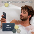 Bath Bombs, HZEX 6 Large Natural Luxury Charcoal Bathbomb Fizzes for Men Women, Organic Bath Bomb with Essential Oils and Shea Butter, Stress