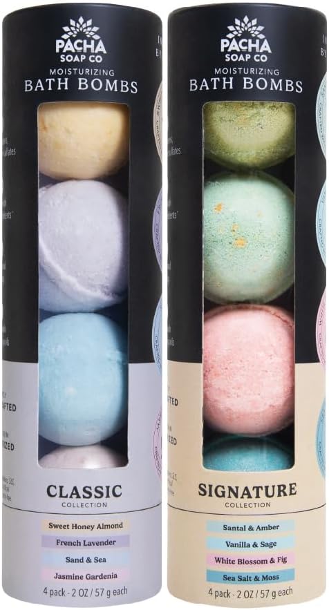 Pacha SOAP Froth Bath Bomb 2 Pack, Nourishing, Moisturizing, Pacha Peaces Variety, Naturally Derived & Handcrafted in the USA