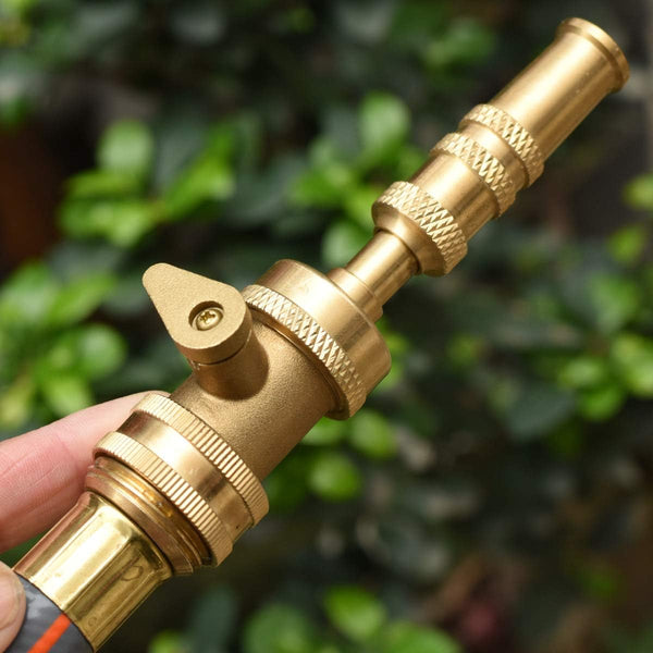 PLG Heavy Duty Brass Adjustable Twist Hose Sprayer Nozzle, 2 Pack Set A