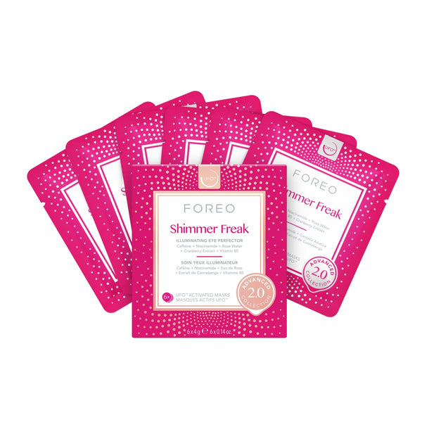 FOREO Shimmer Freak Advanced Collection 2.0 UFO-Activated Facial - Eye Contour Illuminating - Beauty & Personal Care - Rose Water - Niacinamide -