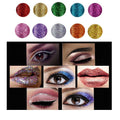 BestLand 10 Colors Liquid Glitter Eyeliner Metallic Shimmer Glitter Eyeshadow Pigment Eyebrown Shimmer Waterproof Face Lips Art for Party Festival