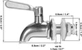 BTSKY™Stainless Steel Beverage Dispenser Replacement Spigot Fits 16mm（5/8 inch）Opening - No Lead Dispenser Replacement Faucet, Polished Finish Silver