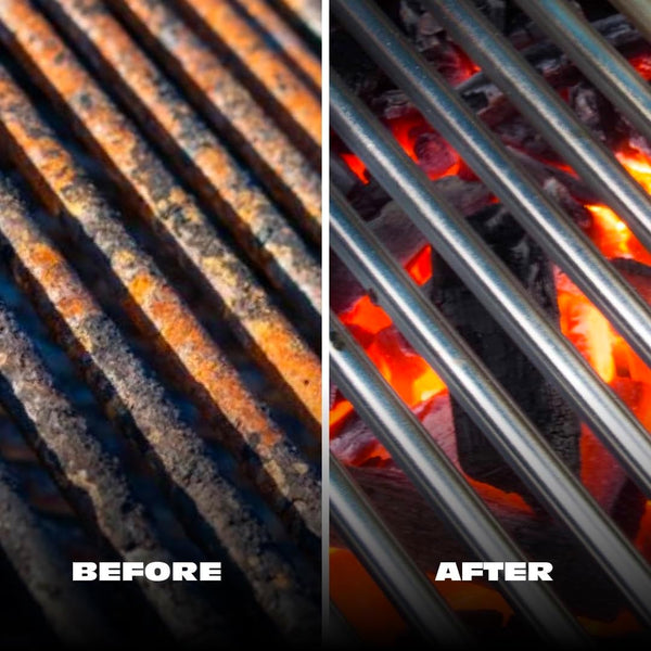 BBQ-AID All Angles BBQ Grill Brush for Outdoor Grill Ã¢ÂÂ Cleans All Angles, Large Wooden Handle, and Stainless Steel Bristles - BBQ Brush for Grill