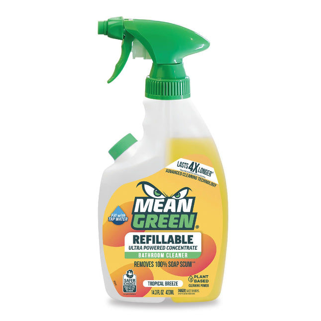Mean Green Refillable Ultra Powered CONCENTRATE Bathroom Cleaner, Tropical Breez