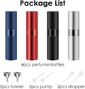 Saiveina 8Ml Travel Perfume Atomizer Bottles Refillable, Mini Fragrance Bottles for Perfume, Empty Cologne Sprayer Pocket Perfume Dispenser(4 Pack)