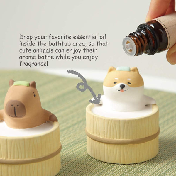 Aroma Ceramic Stone Diffuser [Japan Import] Aromatherapy Essential Oil Diffuser, Non Electric, Passive, Unique, Cute, Animal, Design for Women,