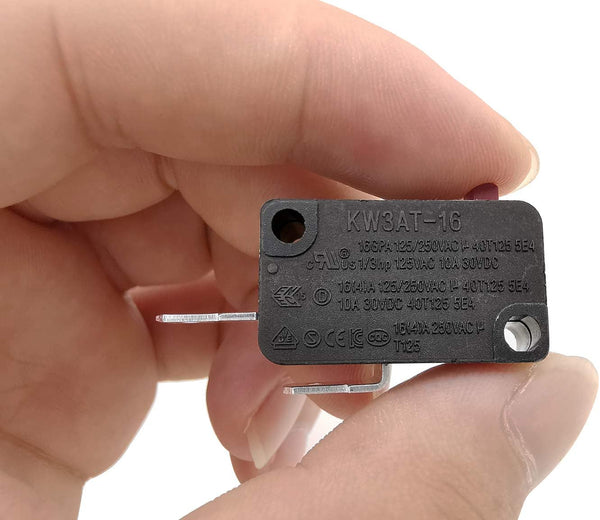 Microwave Oven Door Switch Replacement Part, 16A 125VAC, KW3AT-16 (Downward Compatible with KW3A-16), Normally Open - 2Pcs 2x Normally Open