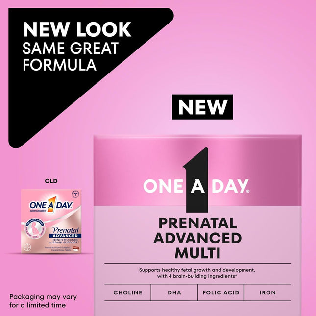 One a Day Womens Prenatal Advanced Complete Multivitamin with Brain Support* wit