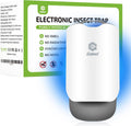 Gideal Flying Insect Trap Indoor Plug in Bug Light Catcher Insect Killer Gnats Mosquito White (Device + 5 Glue Cards)