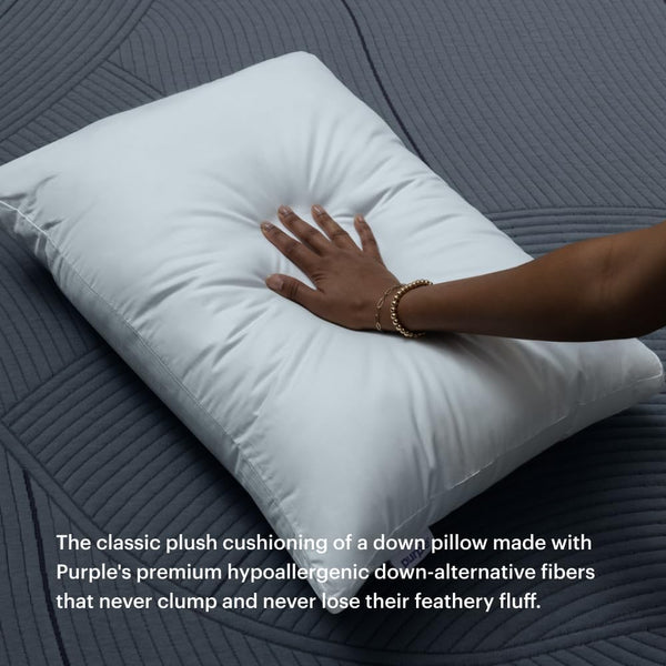 Purple Cloud Pillow, King Size, Plush Down-Alternative Neck Pillow | Side, Back, Stomach Sleepers, Soft Moldable Feel, Hypoallergenic Gel Fiber