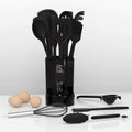 AOTHOD Silicone Cooking Utensils Set - 446°F Heat Resistant Kitchen Utensils,Turner Tongs,Spatula,Spoon,Brush,Whisk,Kitchen Utensil Gadgets Tools
