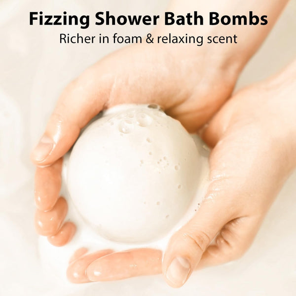 Magnesium Bath Bombs Post Workout Recovery Sore Muscles Tension Epsom Salt Bath Infused with Vanilla Sheabutter Coconut Perfect Stocking Stuffers Gift