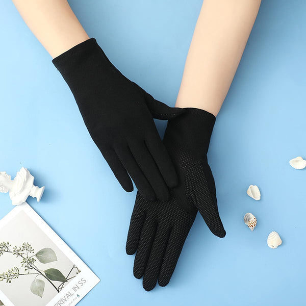 Women'S Summer-Sun-Protection-Cycling-Gloves Touchscreen Full Finger Driving Gloves Outdoor UPF 50+ Protection
