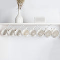 Tavery Mug Hooks Coffee Cabinet Kitchen - Cup Holder Storage Utensils Display Beer Glass Hanger Drying Rack (4, White) White 4