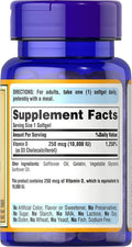 Puritan'S Pride Vitamin D3 10,000 IU-100 Softgels