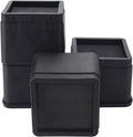 BTSD-home 3 Inch Bed Risers, Heavy Duty Furniture Risers for Under Bed Storage, Dorm, Sofa, Table, Chair and Desk, 4 Pack, Black 3 Inch Black 4 Pack