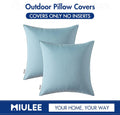 MIULEE Pack of 2 Decorative Outdoor Waterproof Pillow Covers Garden Cushion Sham Throw Pillowcase Shell for Spring Patio Tent Couch 16x16 Inch