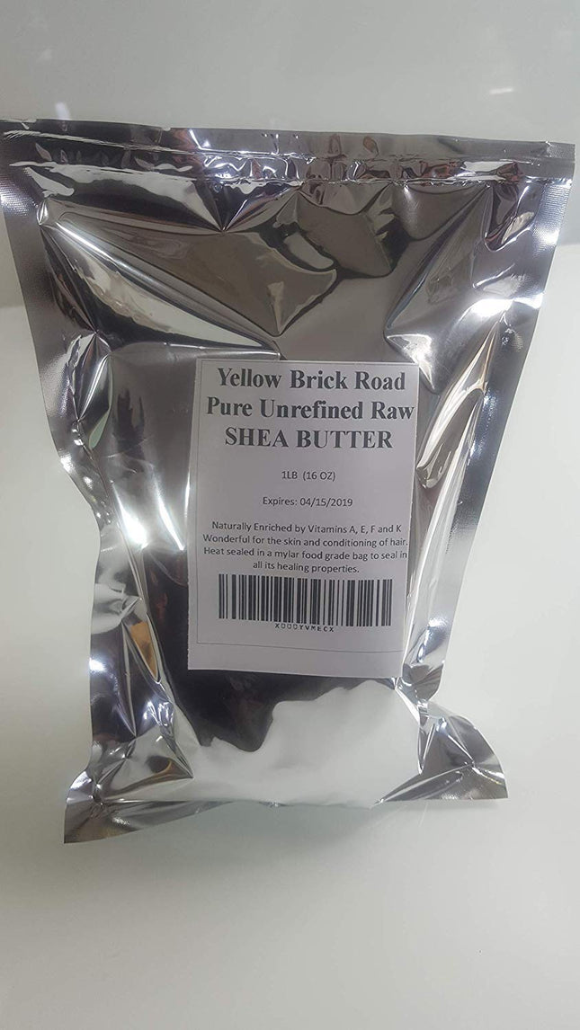 Yellow Brick Road 100% Raw Unrefined Shea Butter-African Grade a Ivory 1 Pound (