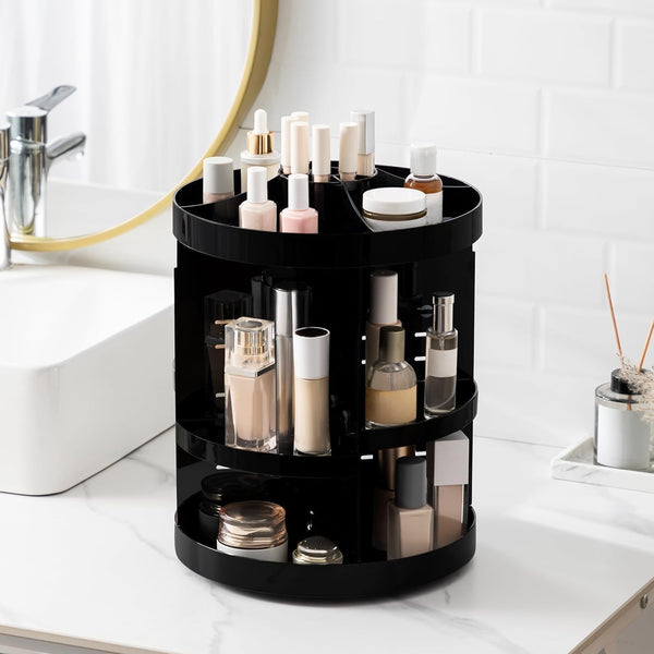 HBlife Extra Large 360 Rotating Makeup Organizer Adjustable Carousel Large Capacity Revolving Perfume Organizer Skincare Organizers Cosmetic