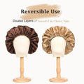YANIBEST Adjustable Satin Bonnet to Reduce Frizz, Silk Feeling Hair Wrap One Size Brown