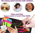 FUNNYB&G Rainbow Scratch Paper Art for Kids - 60 Pcs Magic Rainbow Scratch Paper off Set Scratch Easter Crafts Arts Supplies Kits Pads Sheets for