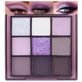 SUAKE Purple Eyeshadow Palette for Eye Makeup,High Pigmented Silver White Tan Grape Brown Color Light Violet Eye Shadow Primers, Matte Shimmer