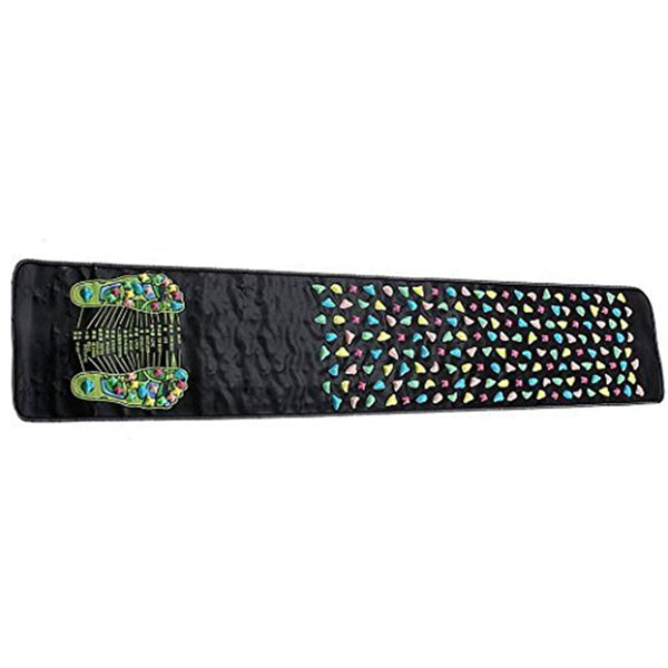 Joyzan Foot Massage Mat, Reflexology Leg Pain Walk Stone Road Acupoint anti Slip Rock Foldable Particle Pressure Point Pad Long Sitting Elderly