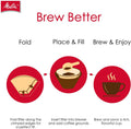 Melitta #4 Unbleached Coffee Filters, Premium, Natural Brown, Flavor Enhancing Coffee Filters for 8-12 Cup Coffee Makers, Kosher Certified,