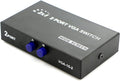 2 in 1 Out 2 Port VGA Switch - Press Button Two Way Video Switch for PC TV Monitor - Black