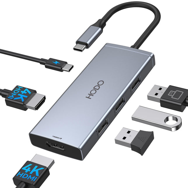 USB C Hub Multiport Adapter for Macbook Pro/Air,9 in 1 USB C to HDMI Mac Dongle with 4K@60Hz+Pd100W+Sd/Tf Card Reader+5 