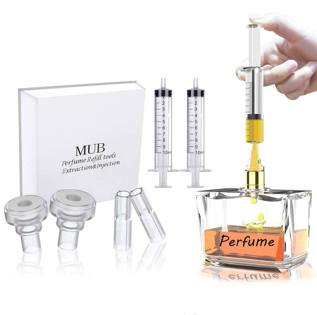 MUB 10Ml Perfume Refill Pump Tools, Perfume Decanter Kit Dispenser with Adapter 