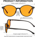 LIKSMU Blue Light Blocking Glasses Computer Gaming TV Phone Sleeping Glasses Women Men Professional Filter Anti Eyestrain B1 Orange Lens 99.9%