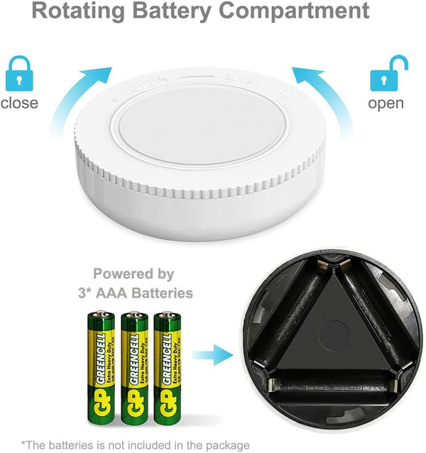 Tap Light 6 Pack Portable LED Puck Touch Night Lights - Battery Operated Under Cabinet Lighting for Kitchen, Closet, Classroom, Indoor & Outdoor