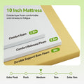 PayLessHere | 5 Inch Full Mattress | Medium Firm Base Foam Mattress | Removable Washable Zipper Cover | Breathable & Comfortable | White | Bed in