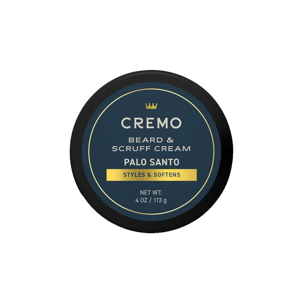 Cremo Beard & Scruff Cream, Palo Santo (Reserve Collection), 4 oz - Soothe Beard Itch, Condition and Offer Light-Hold Styling for Stubble and