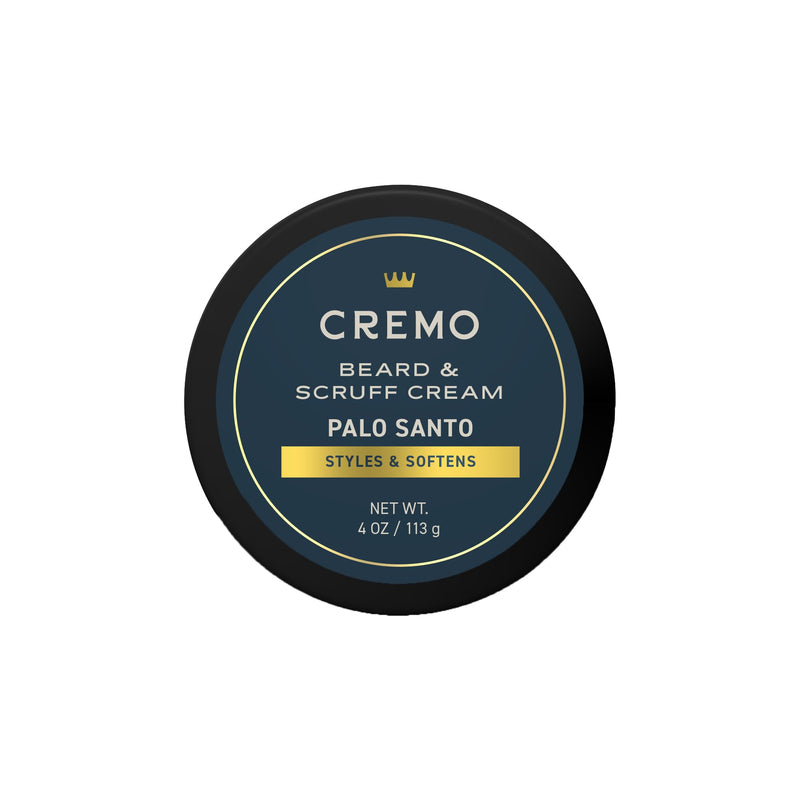 Cremo Beard & Scruff Cream, Palo Santo (Reserve Collection), 4 oz - Soothe Beard Itch, Condition and Offer Light-Hold Styling for Stubble and