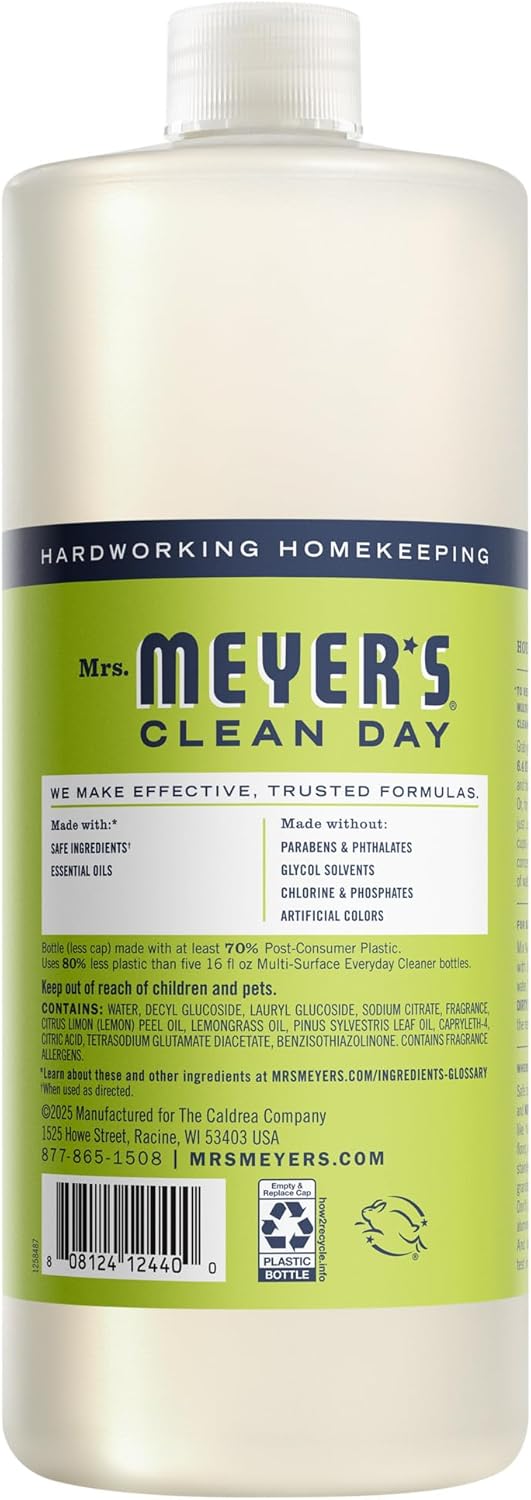 MRS. MEYER'S CLEAN DAY Multi-Surface Cleaner Concentrate, Use to Clean Floors, T