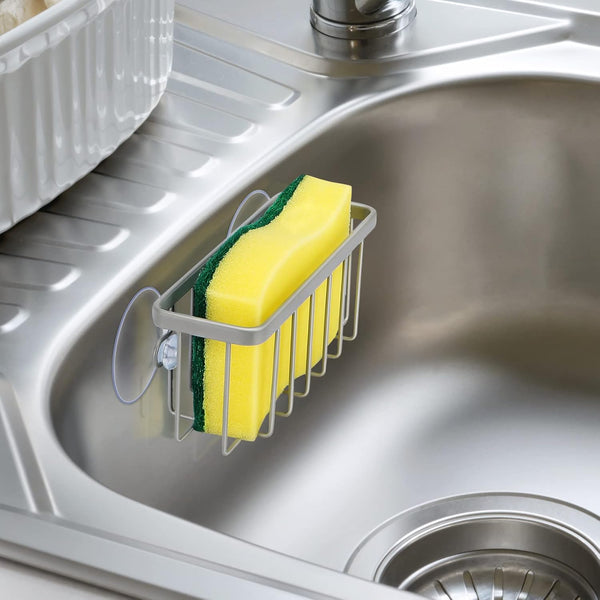 Sponge Holder for Kitchen Sink, Kitchen Sink Sponge Holder,Sink Caddy,Dish Soap Holder Ã¯Â¼ÂMat SilverÃ¯Â¼Â