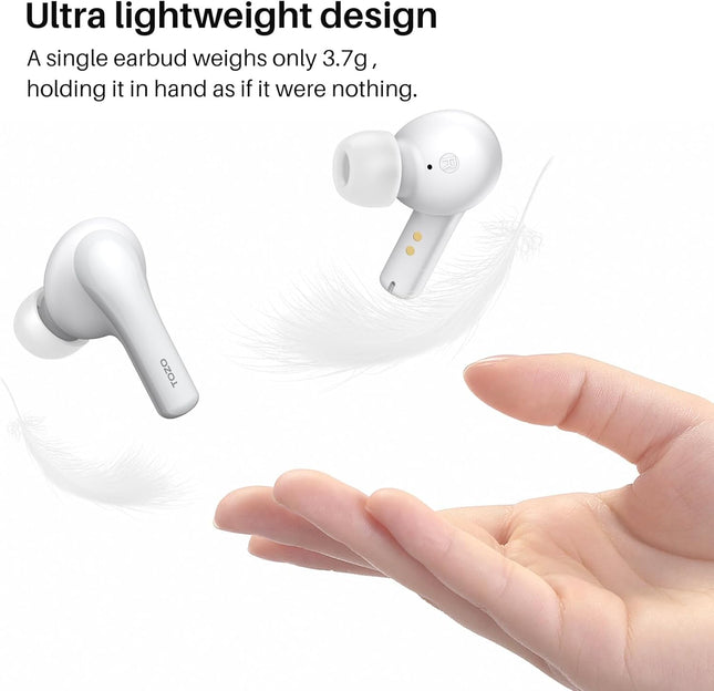 TOZO A2 Mini Wireless Earbuds Bluetooth 5.3 in Ear Light-Weight Headphones Built-In Microphone, IPX5 Waterproof, Immersi