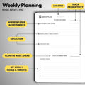 Undated Daily Planner, 3 Months, Full Page per Day & Hourly Schedule. A5, Hardcover. Goal Setting, Monthly, Weekly & Daily Pages, Habit Tracker &