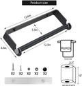 Aheucndg Under Cabinet Paper Towel Holder, Black | Self Adhesive, Wall Mount, for Kitchen or Bathroom, Paper Towel Rack Black 1pack